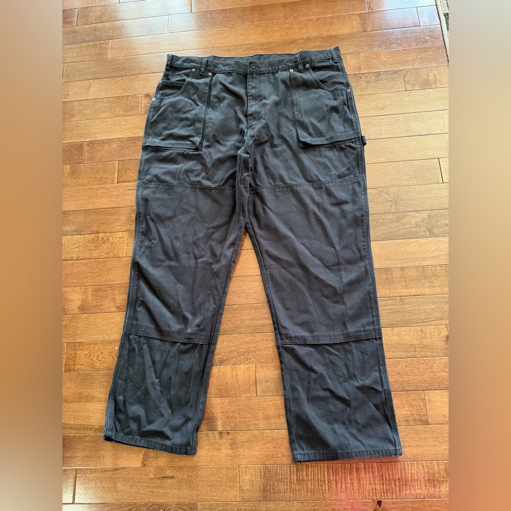 Dickies Men's Duck Logger Work Pants Black Relaxed Fit 44X32 NWT